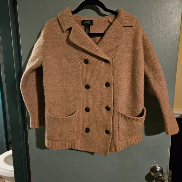 Ralph Lauren chunky double breastfed cardigan sweater - Picture 5 of 5